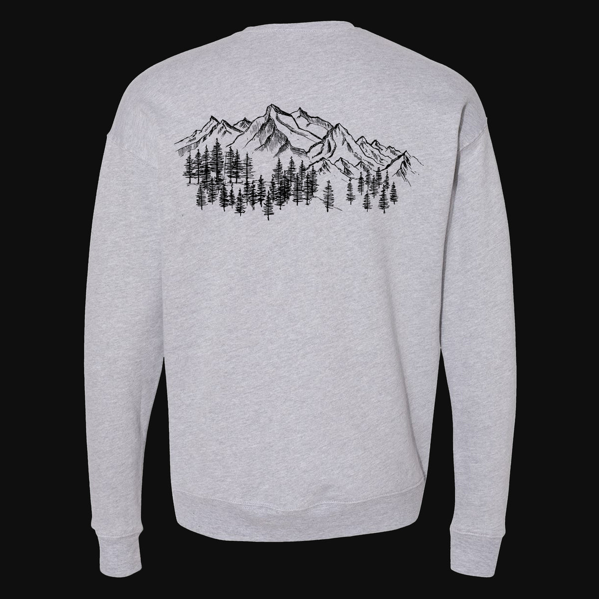 【U LAN】(UNISEX) Heavy Mountain Round Sweatshirt 1mtnlandscapeathheathergrey394