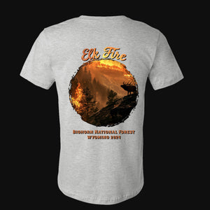 Elk Fire Mountainside BACK PRINT w/ front logo Fundraiser T-Shirt