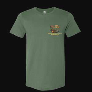 Elk Fire Mountainside BACK PRINT w/ front logo Fundraiser T-Shirt