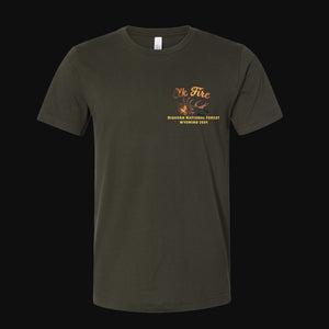 Elk Fire Mountainside BACK PRINT w/ front logo Fundraiser T-Shirt