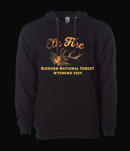 Elk Fire Silhouette Fundraiser Hoodie