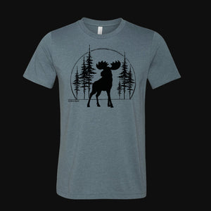 Big Moose Pine Trees Men's Graphic T Shirt