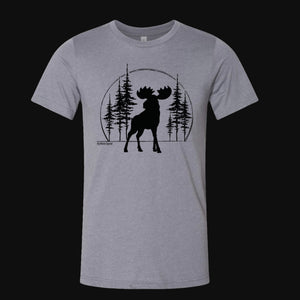 Big Moose Pine Trees Men's Graphic T Shirt