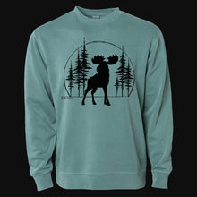 Load image into Gallery viewer, Big Moose Pine Trees Women&#39;s Garment Dyed Sweatshirt