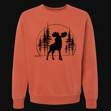 Load image into Gallery viewer, Big Moose Pine Trees Men&#39;s Garment Dyed Sweatshirt