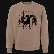 Load image into Gallery viewer, Big Moose Pine Trees Men&#39;s Garment Dyed Sweatshirt