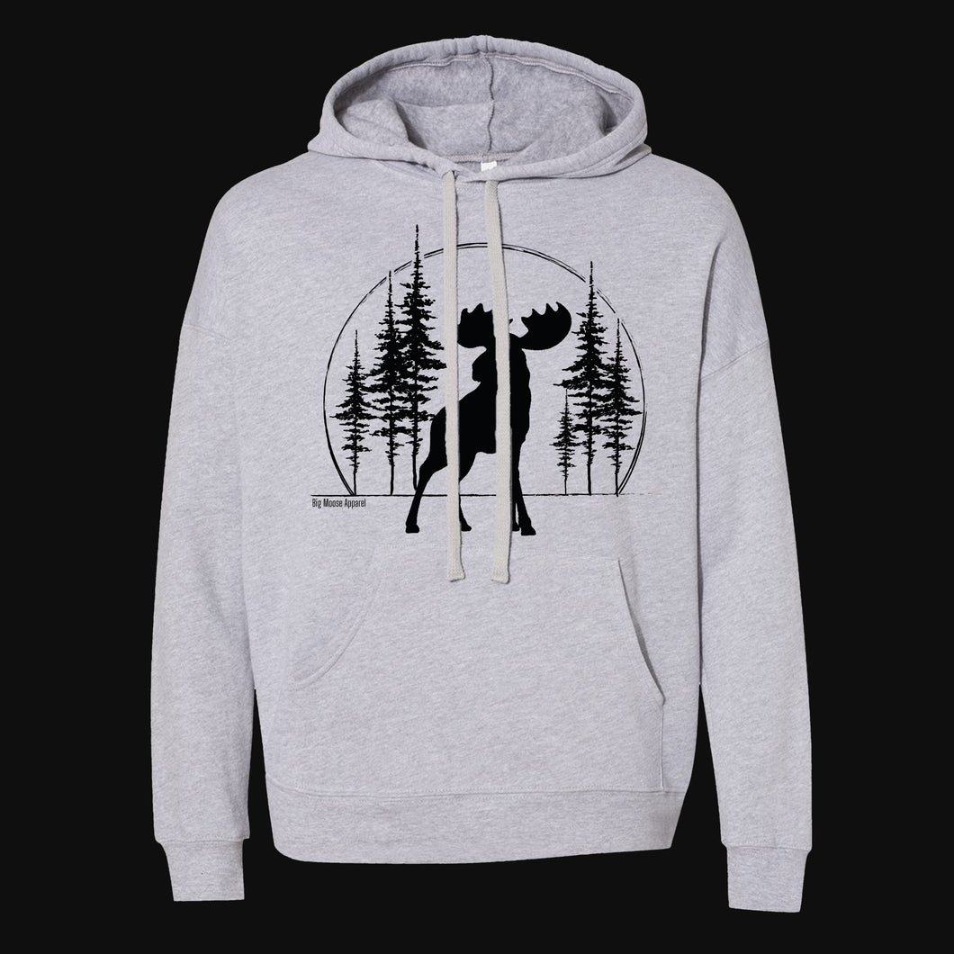 Big Moose Pine Trees Women's Hoodie