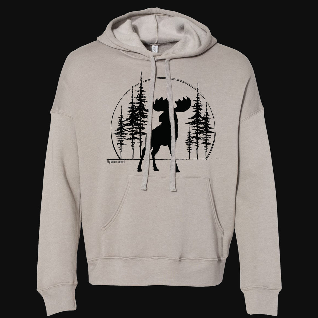 Big Moose Pine Trees Men's Hoodie