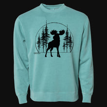 Load image into Gallery viewer, Big Moose Pine Trees Men&#39;s Garment Dyed Sweatshirt