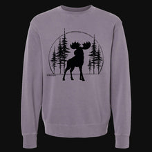 Load image into Gallery viewer, Big Moose Pine Trees Men&#39;s Garment Dyed Sweatshirt