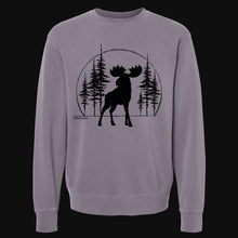 Load image into Gallery viewer, Big Moose Pine Trees Women&#39;s Garment Dyed Sweatshirt