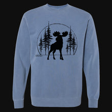 Load image into Gallery viewer, Big Moose Pine Trees Men&#39;s Garment Dyed Sweatshirt