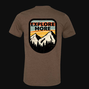 Explore More Distressed Men's Graphic T-Shirt