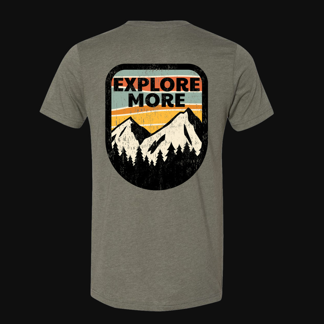 Explore More Distressed Men's Graphic T-Shirt