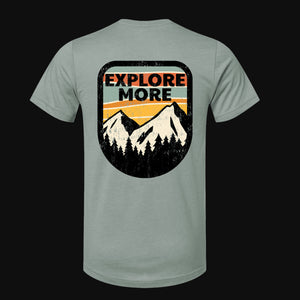 Explore More Distressed Men's Graphic T-Shirt