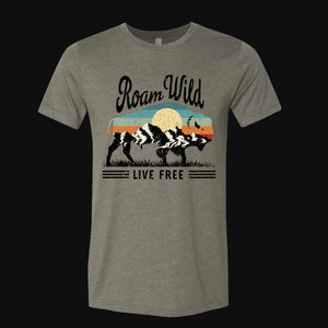 Roam Wild Live Free Bison Women's T-Shirt