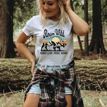 Load image into Gallery viewer, Roam Wild Bison shirt ladies western graphic tee